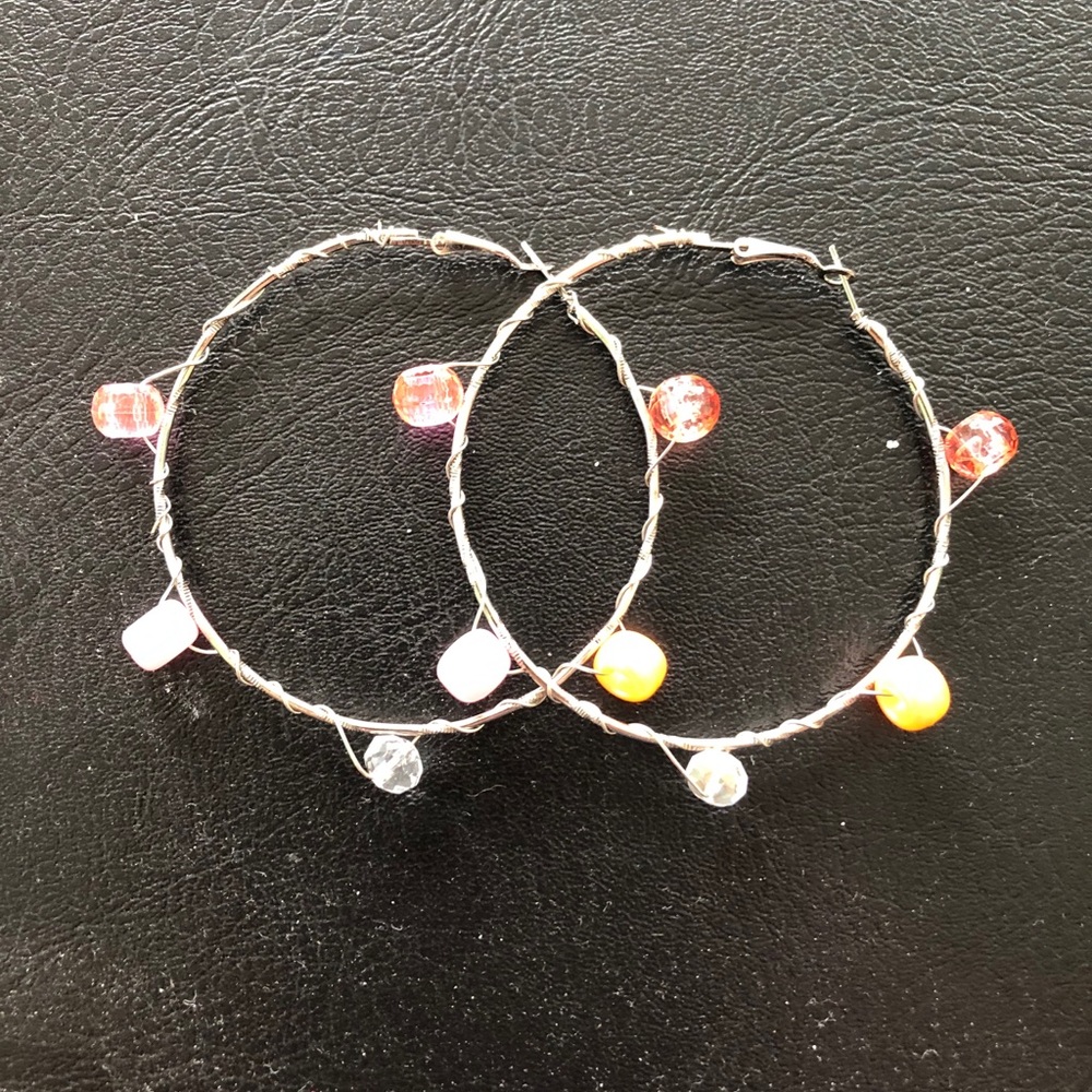 Homemade Lesbian Pride Earrings